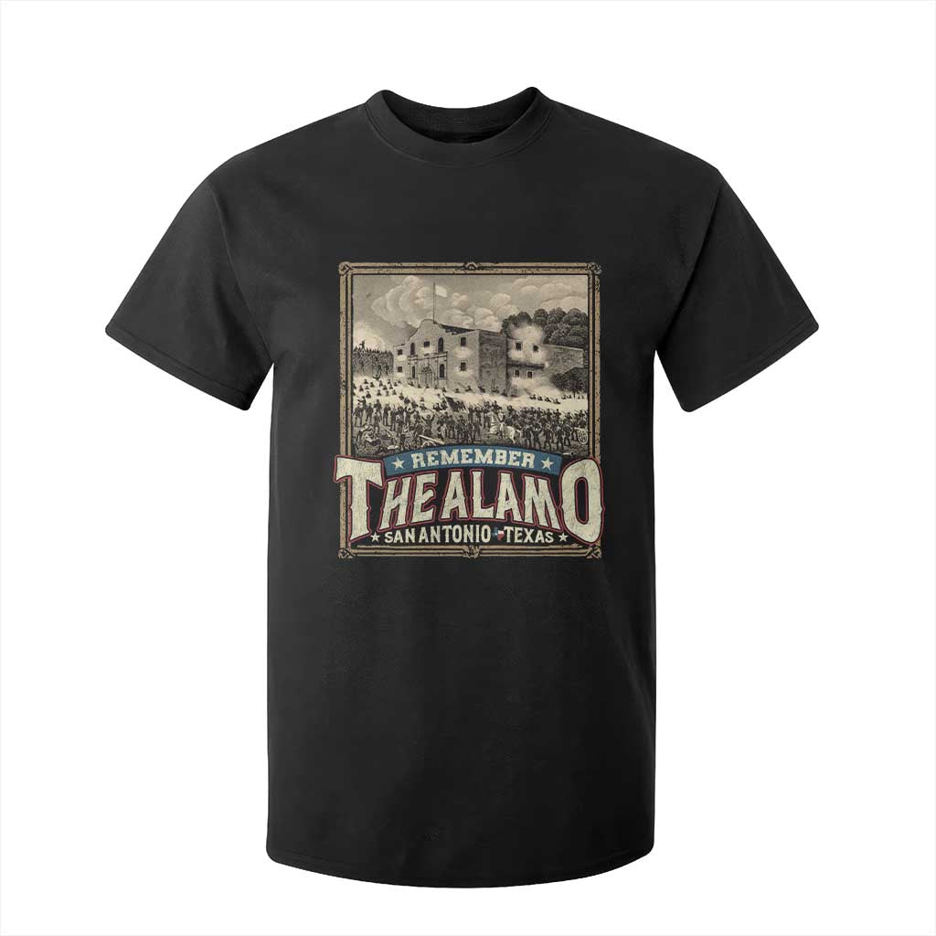 Texas Remember The Alamo T Shirt For Kid San Antonio Alamo War History Lover TS09 Black Print Your Wear