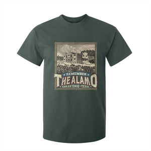 Texas Remember The Alamo T Shirt For Kid San Antonio Alamo War History Lover TS09 Dark Forest Green Print Your Wear