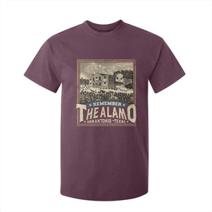 Texas Remember The Alamo T Shirt For Kid San Antonio Alamo War History Lover TS09 Maroon Print Your Wear