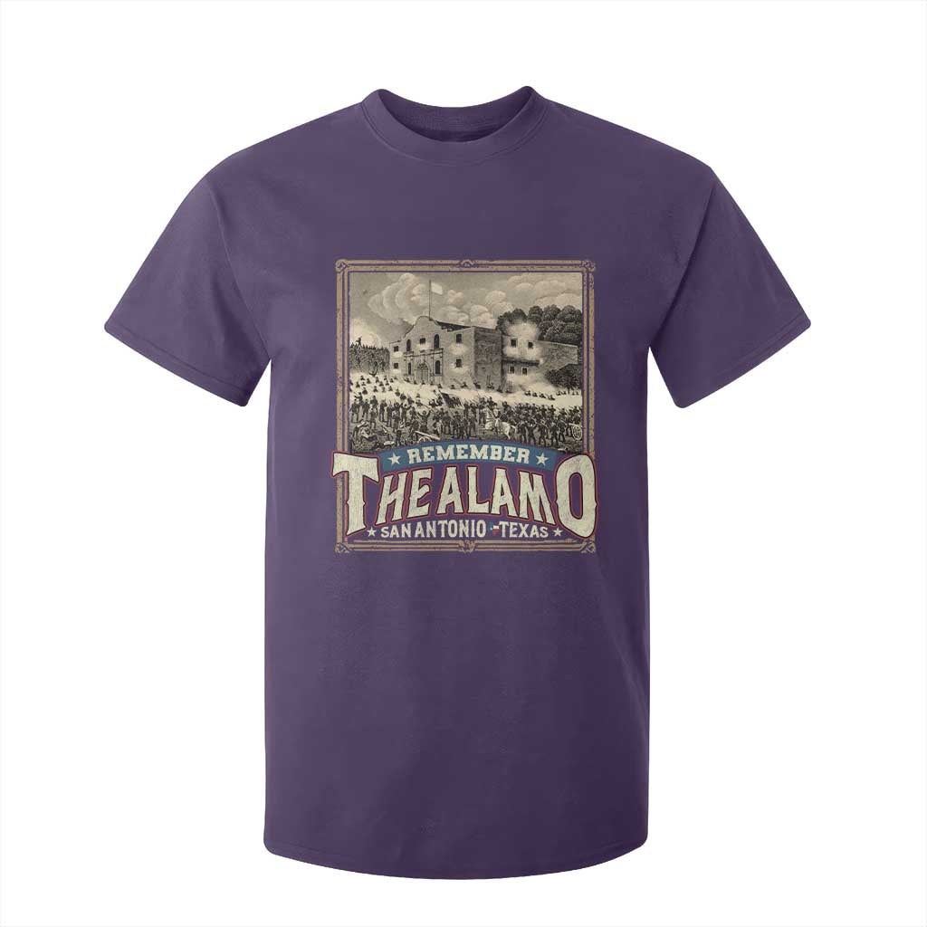 Texas Remember The Alamo T Shirt For Kid San Antonio Alamo War History Lover TS09 Purple Print Your Wear