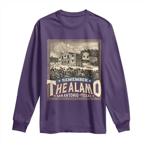 Texas Remember The Alamo Long Sleeve Shirt San Antonio Alamo War History Lover TS09 Purple Print Your Wear