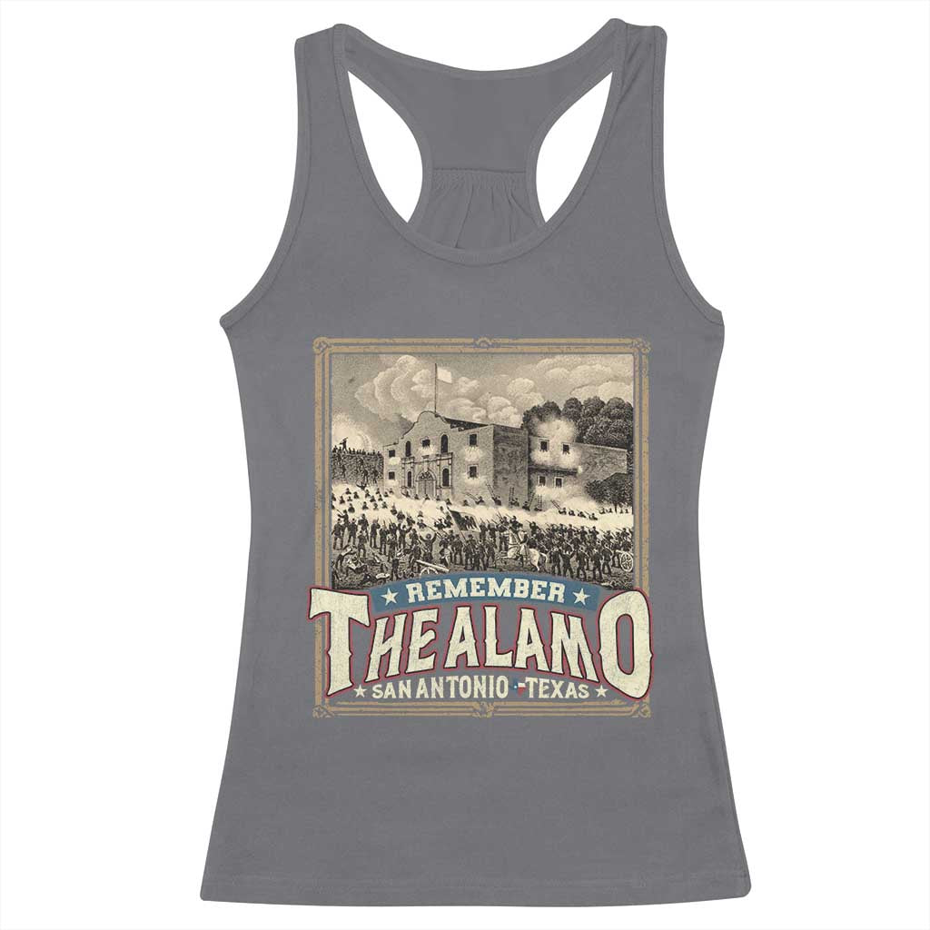 Texas Remember The Alamo Racerback Tank Top San Antonio Alamo War History Lover TS09 Charcoal Print Your Wear