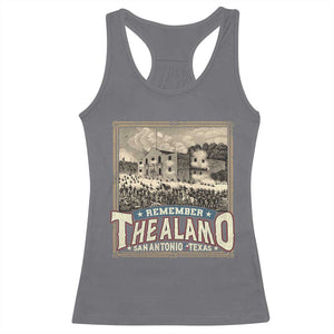 Texas Remember The Alamo Racerback Tank Top San Antonio Alamo War History Lover TS09 Charcoal Print Your Wear