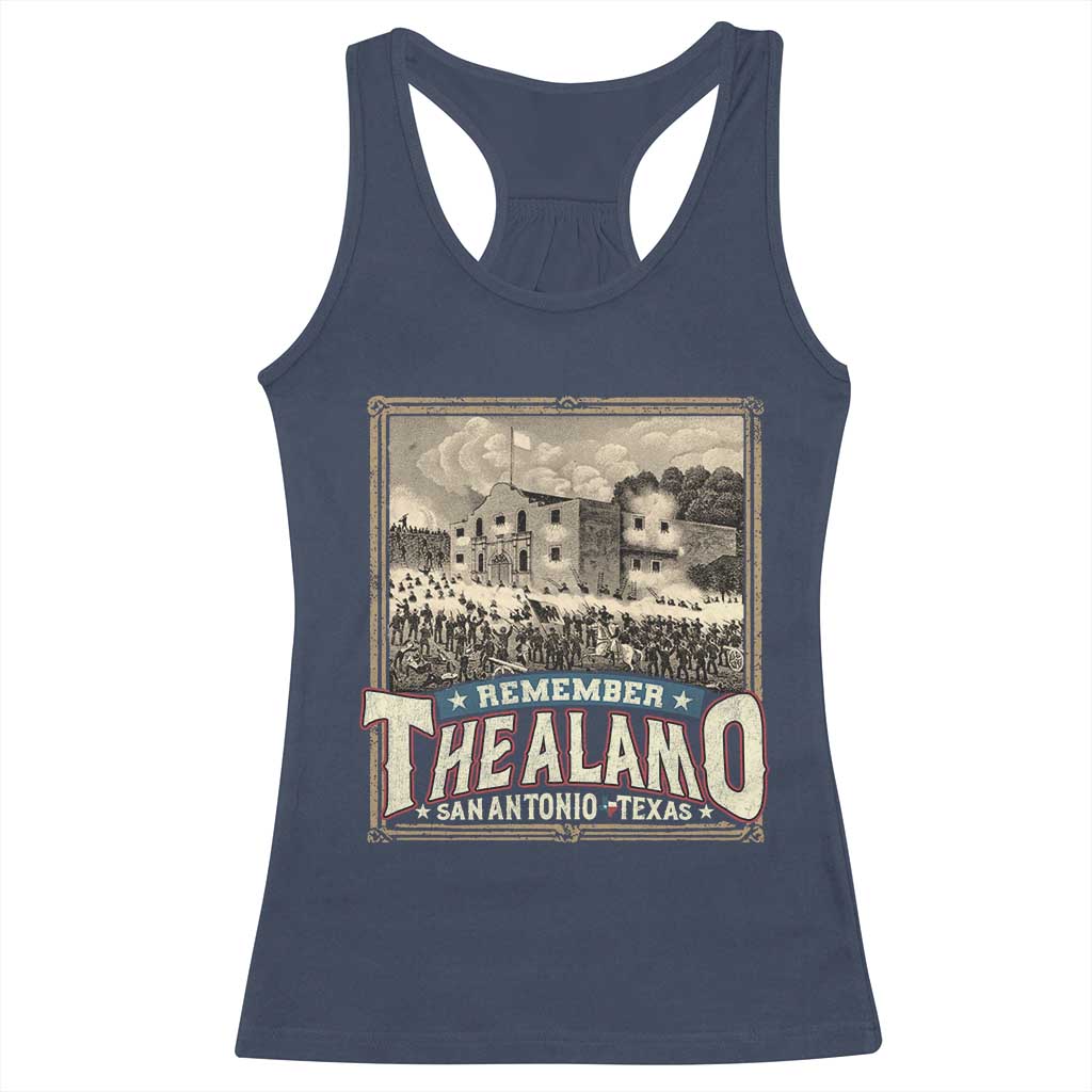 Texas Remember The Alamo Racerback Tank Top San Antonio Alamo War History Lover TS09 Navy Print Your Wear