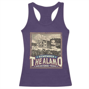 Texas Remember The Alamo Racerback Tank Top San Antonio Alamo War History Lover TS09 Purple Print Your Wear