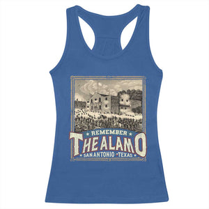 Texas Remember The Alamo Racerback Tank Top San Antonio Alamo War History Lover TS09 Royal Blue Print Your Wear