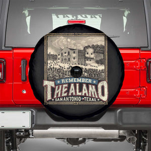 Texas Remember The Alamo Spare Tire Cover San Antonio Alamo War History Lover TS09 Black Print Your Wear