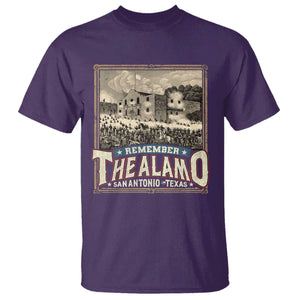 Texas Remember The Alamo T Shirt San Antonio Alamo War History Lover TS09 Purple Print Your Wear