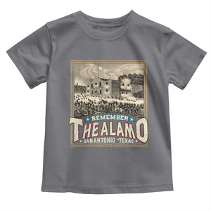 Texas Remember The Alamo Toddler T Shirt San Antonio Alamo War History Lover TS09 Charcoal Print Your Wear