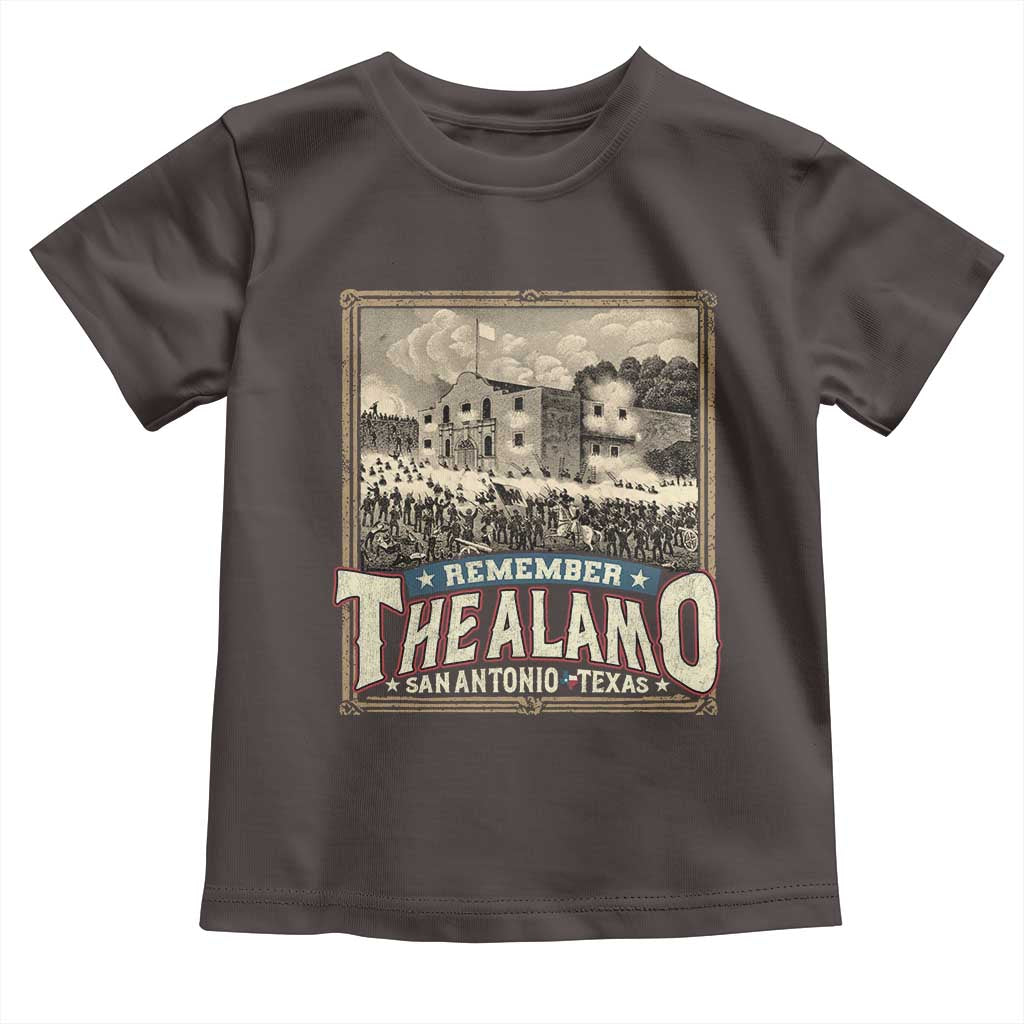 Texas Remember The Alamo Toddler T Shirt San Antonio Alamo War History Lover TS09 Dark Chocolate Print Your Wear