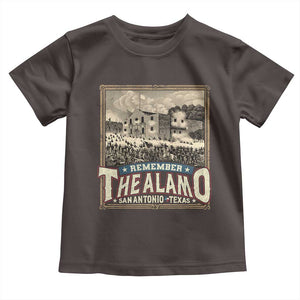 Texas Remember The Alamo Toddler T Shirt San Antonio Alamo War History Lover TS09 Dark Chocolate Print Your Wear