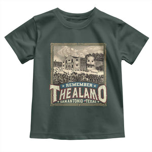 Texas Remember The Alamo Toddler T Shirt San Antonio Alamo War History Lover TS09 Dark Forest Green Print Your Wear
