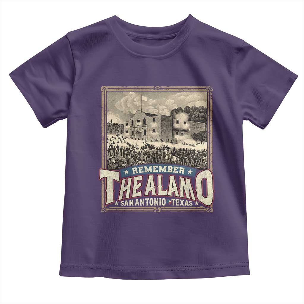 Texas Remember The Alamo Toddler T Shirt San Antonio Alamo War History Lover TS09 Purple Print Your Wear