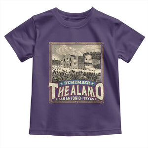 Texas Remember The Alamo Toddler T Shirt San Antonio Alamo War History Lover TS09 Purple Print Your Wear