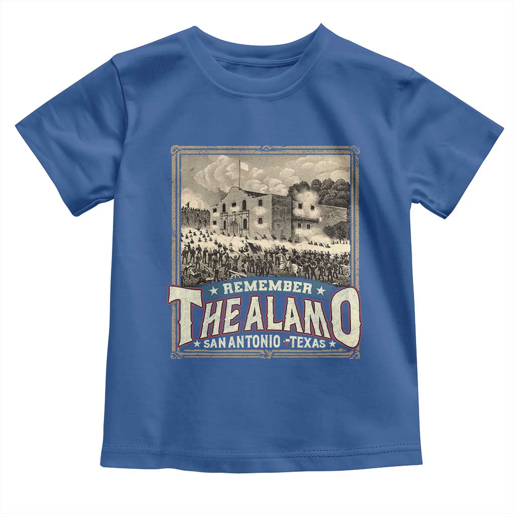 Texas Remember The Alamo Toddler T Shirt San Antonio Alamo War History Lover TS09 Royal Blue Print Your Wear