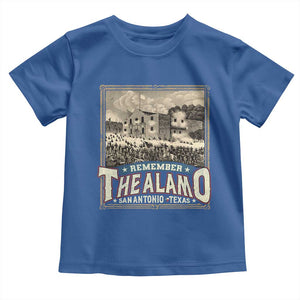 Texas Remember The Alamo Toddler T Shirt San Antonio Alamo War History Lover TS09 Royal Blue Print Your Wear