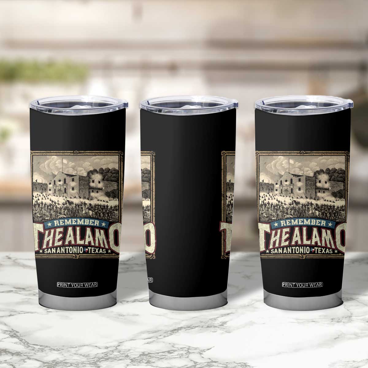 Texas Remember The Alamo Tumbler Cup San Antonio Alamo War History Lover TS09 Print Your Wear