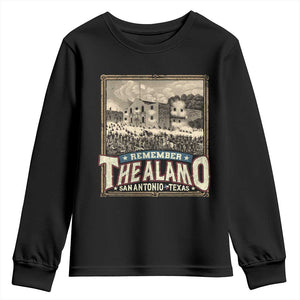 Texas Remember The Alamo Youth Sweatshirt San Antonio Alamo War History Lover TS09 Black Print Your Wear
