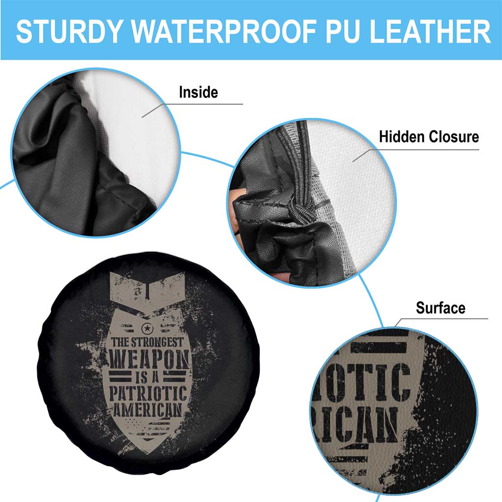 The Strongest Weapon Is A Patriotic Spare Tire Cover TS09 Print Your Wear