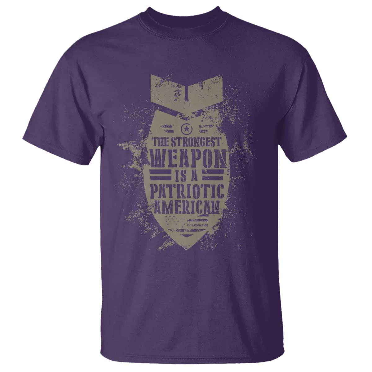 The Strongest Weapon Is A Patriotic T Shirt TS09 Purple Print Your Wear