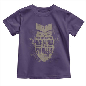 The Strongest Weapon Is A Patriotic Toddler T Shirt TS09 Purple Print Your Wear
