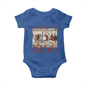 Medieval Bayeux Tapestry Hastings 1066 Baby Onesie Funny Party Like It's 1066 History Lover TS09 Royal Blue Print Your Wear