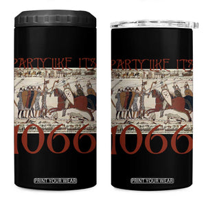 Medieval Bayeux Tapestry Hastings 1066 4 in 1 Can Cooler Tumbler Funny Party Like It's 1066 History Lover TS09 One Size: 16 oz Black Print Your Wear