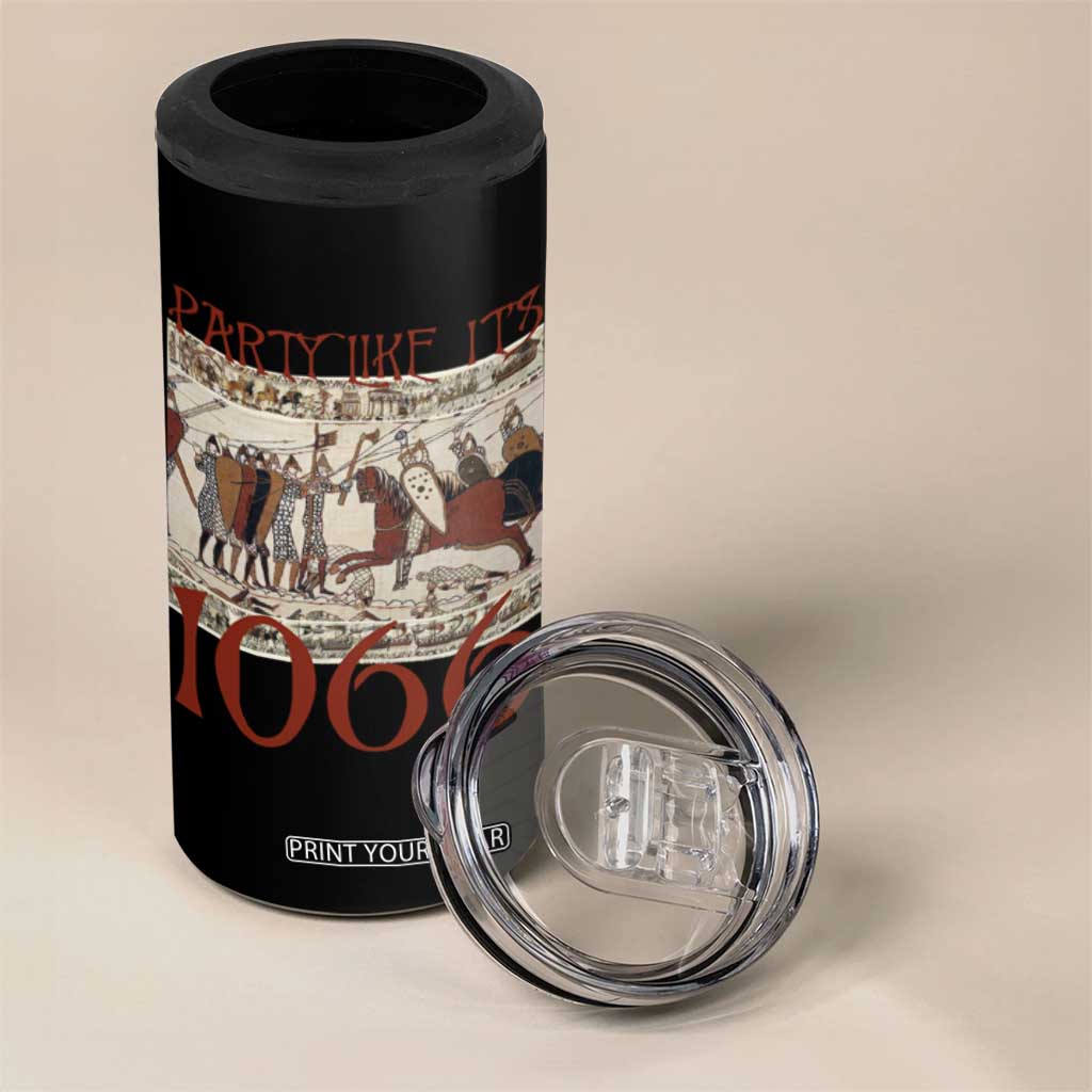 Medieval Bayeux Tapestry Hastings 1066 4 in 1 Can Cooler Tumbler Funny Party Like It's 1066 History Lover TS09 Print Your Wear