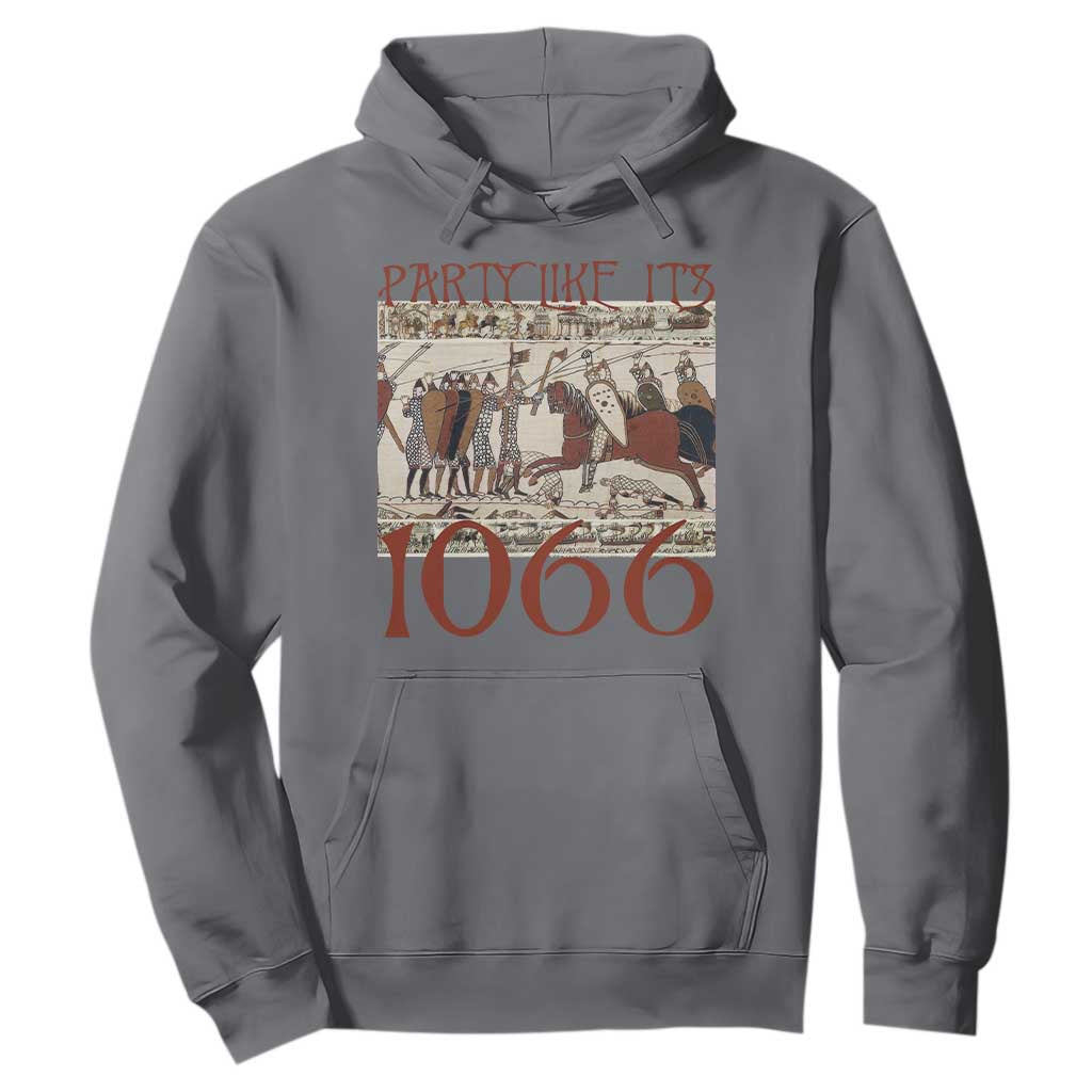 Medieval Bayeux Tapestry Hastings 1066 Hoodie Funny Party Like It's 1066 History Lover TS09 Charcoal Print Your Wear