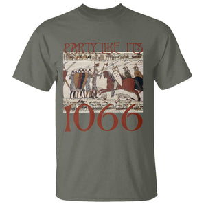 Medieval Bayeux Tapestry Hastings 1066 T Shirt Funny Party Like It's 1066 History Lover TS09 Military Green Print Your Wear