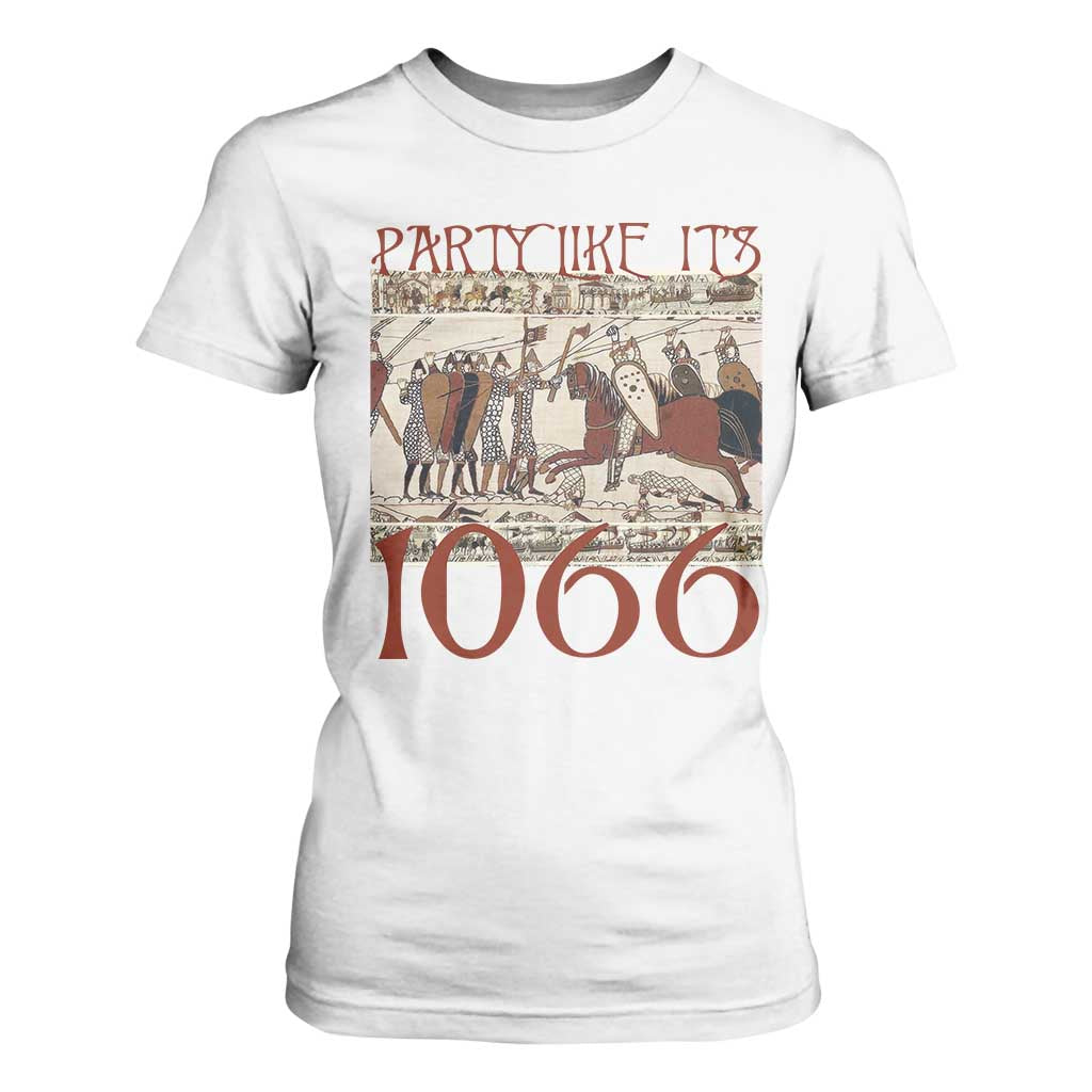 Medieval Bayeux Tapestry Hastings 1066 T Shirt For Women Funny Party Like It's 1066 History Lover TS09 White Print Your Wear
