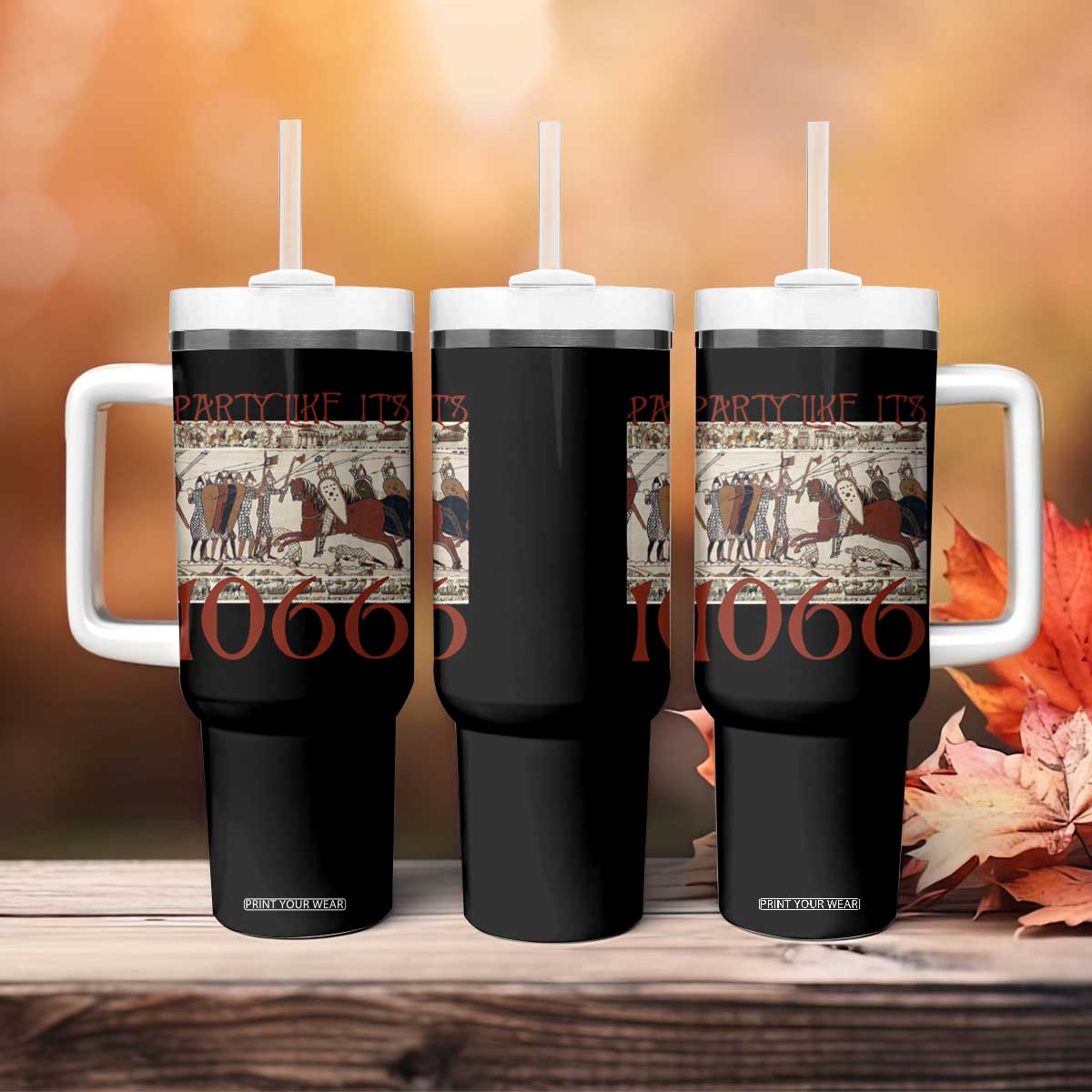 Medieval Bayeux Tapestry Hastings 1066 Tumbler With Handle Funny Party Like It's 1066 History Lover TS09 Print Your Wear