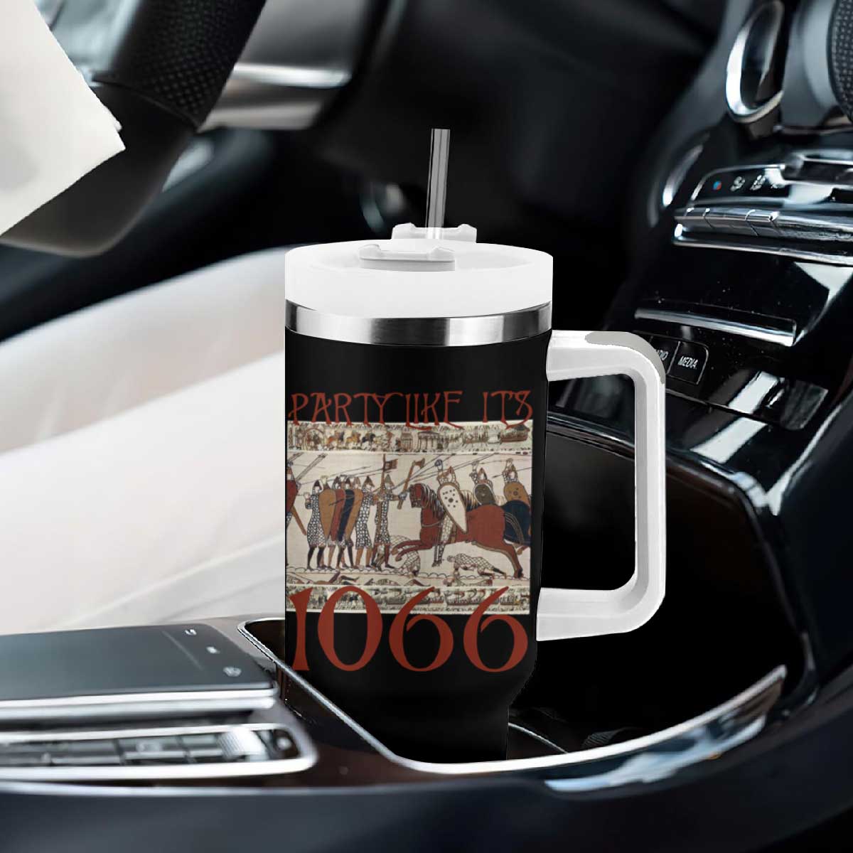 Medieval Bayeux Tapestry Hastings 1066 Tumbler With Handle Funny Party Like It's 1066 History Lover TS09 Print Your Wear