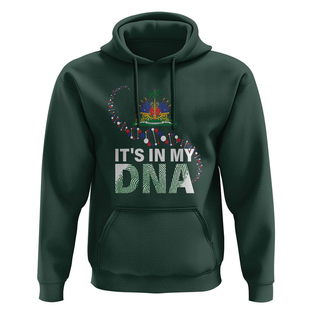 Haitian Hoodie It's In My DNA Haiti Patriotic TS09 Dark Forest Green Printyourwear
