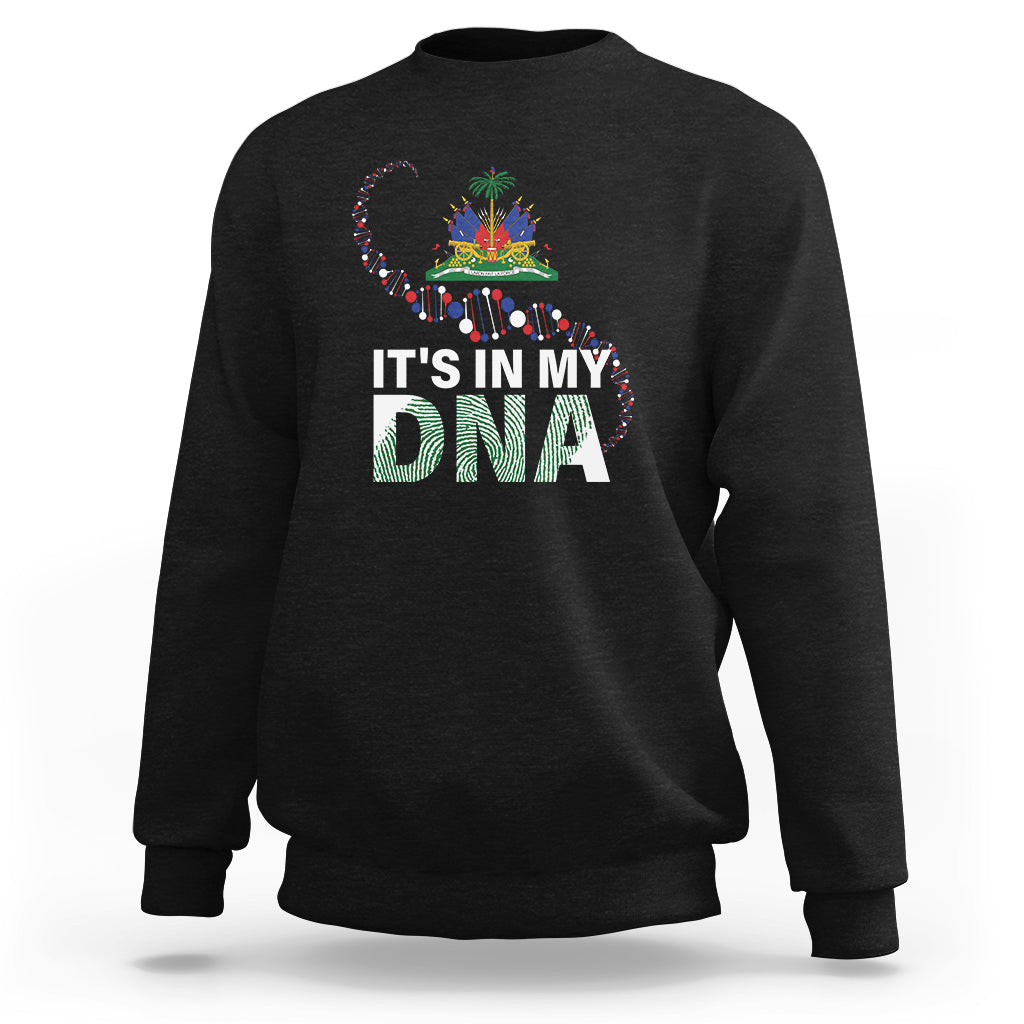 Haitian Sweatshirt It's In My DNA Haiti Patriotic TS09 Black Printyourwear