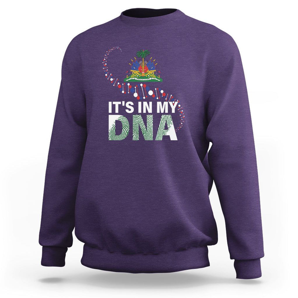 Haitian Sweatshirt It's In My DNA Haiti Patriotic TS09 Purple Printyourwear