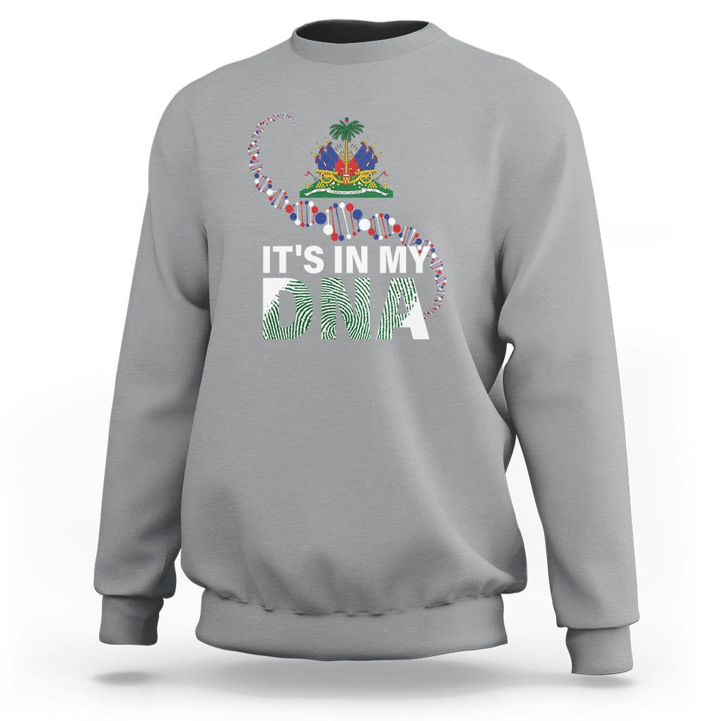 Haitian Sweatshirt It's In My DNA Haiti Patriotic TS09 Sport Gray Printyourwear