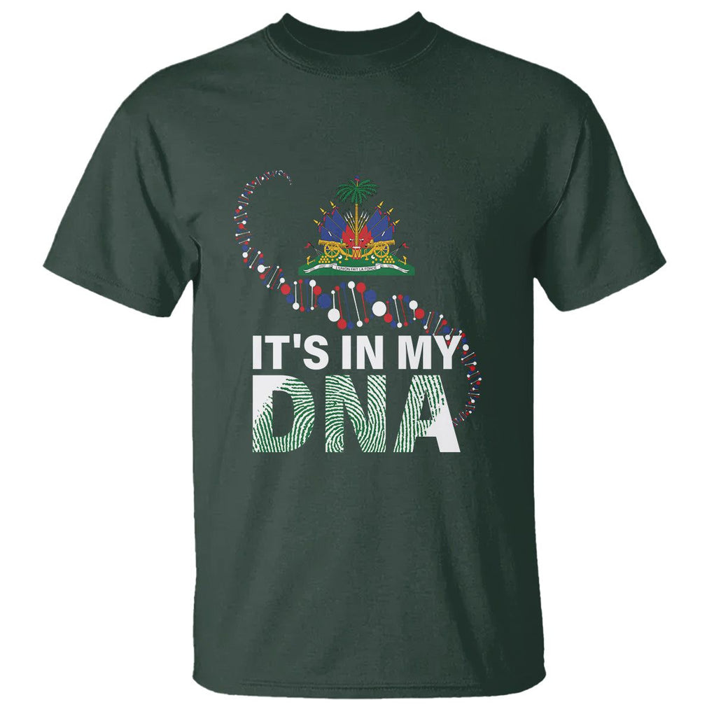 Haitian T Shirt It's In My DNA Haiti Patriotic TS09 Dark Forest Green Printyourwear