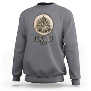 Haitian Sweatshirt Revolution 1804 Haiti Flag Vintage TS09 Charcoal Printyourwear
