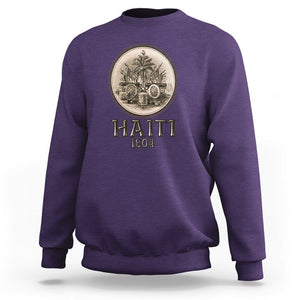 Haitian Sweatshirt Revolution 1804 Haiti Flag Vintage TS09 Purple Printyourwear