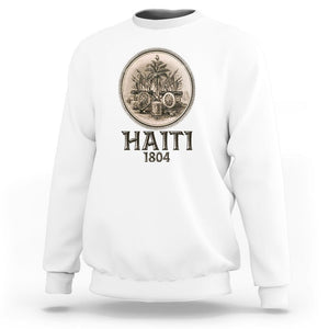 Haitian Sweatshirt Revolution 1804 Haiti Flag Vintage TS09 White Printyourwear