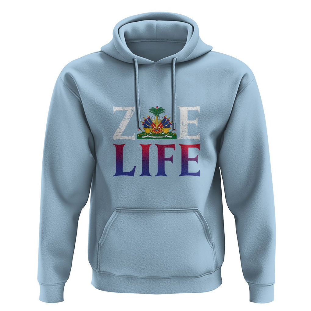 Haitian Hoodie Zoe Life Haiti Patriotic TS09 Light Blue Printyourwear