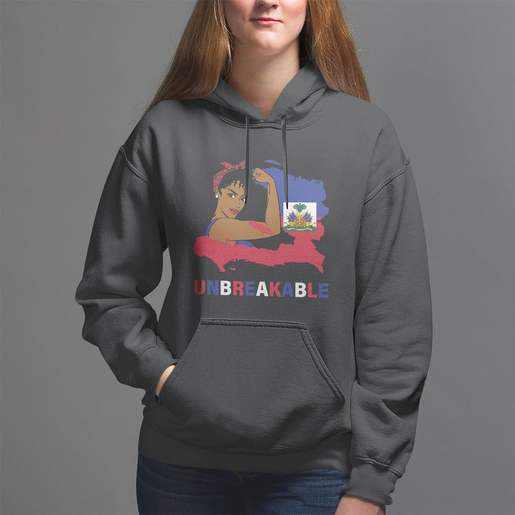 Haitian Queen Hoodie Proud Ayiti Woman Unbreakable Haiti TS09 Black Printyourwear