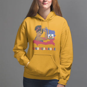Haitian Queen Hoodie Proud Ayiti Woman Unbreakable Haiti TS09 Gold Printyourwear