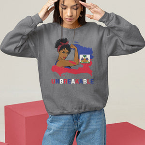 Haitian Queen Sweatshirt Proud Ayiti Woman Unbreakable Haiti TS09 Charcoal Printyourwear