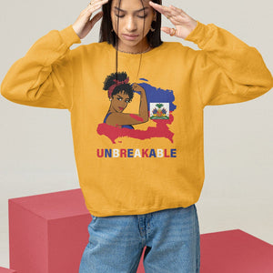 Haitian Queen Sweatshirt Proud Ayiti Woman Unbreakable Haiti TS09 Gold Printyourwear