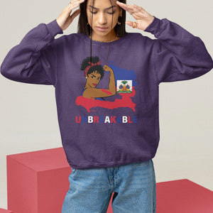 Haitian Queen Sweatshirt Proud Ayiti Woman Unbreakable Haiti TS09 Purple Printyourwear