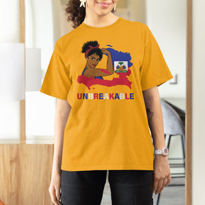 Haitian Queen T Shirt For Women Proud Ayiti Woman Unbreakable Haiti TS09 Gold Printyourwear