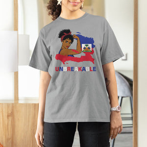 Haitian Queen T Shirt For Women Proud Ayiti Woman Unbreakable Haiti TS09 Sport Gray Printyourwear