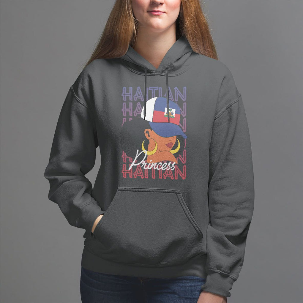 Haitian Princess Hoodie Proud Ayiti Woman Girl Haiti TS09 Black Printyourwear